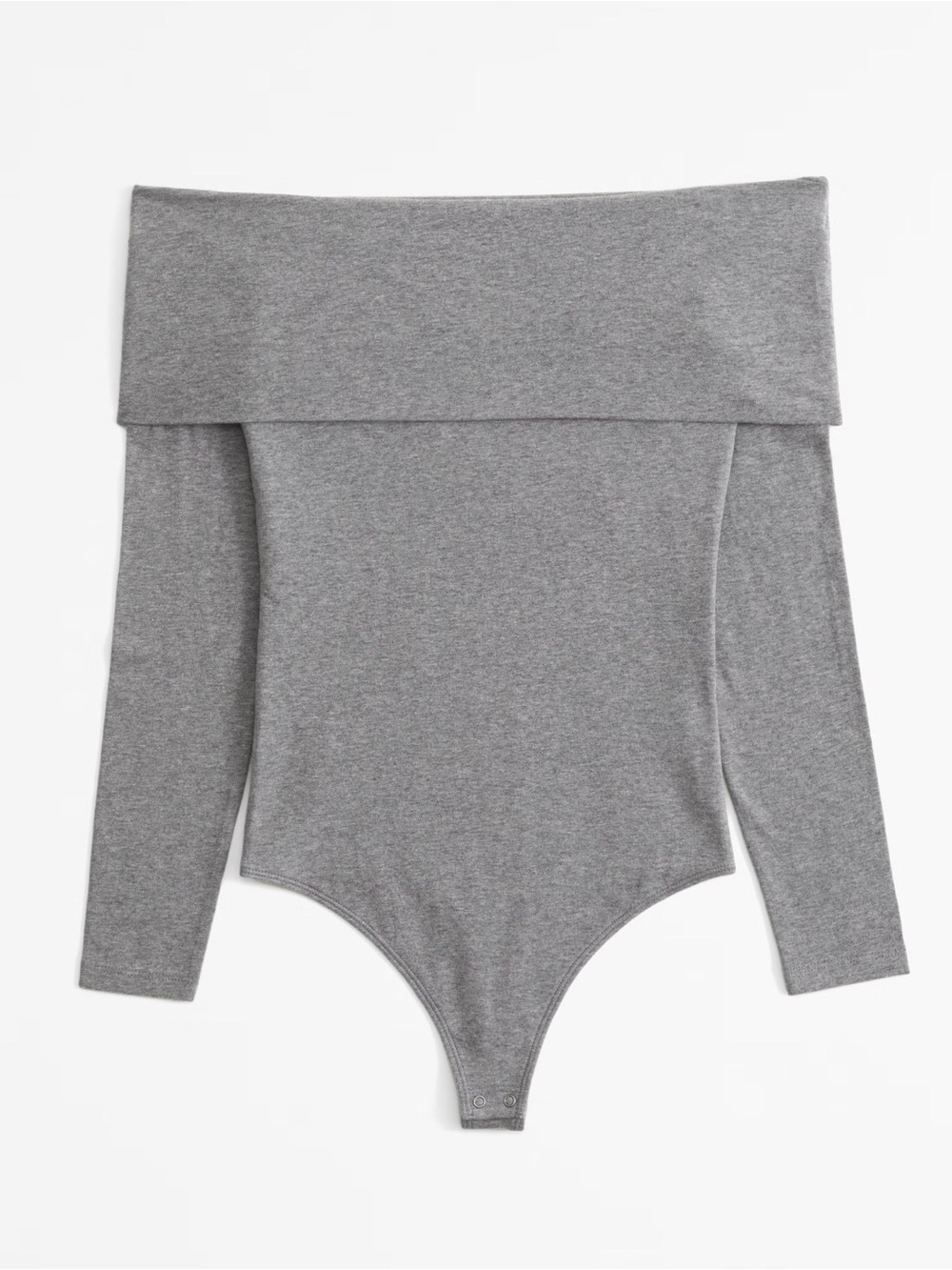 A&F Long-Sleeve
Cotton-Blend Seamless Fabric Off Shoulder Bodysuit NEW Women’s S